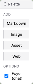 The edit-mode tile palette